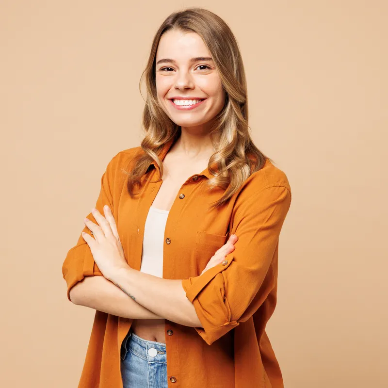 Confident, smiling patient